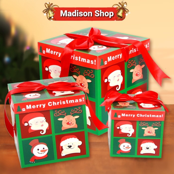 Box Kado Natal Set 3 Kardus Kotak Kado Natal Christmas Gift Box Murah HARGA GROSIR TERMURAH