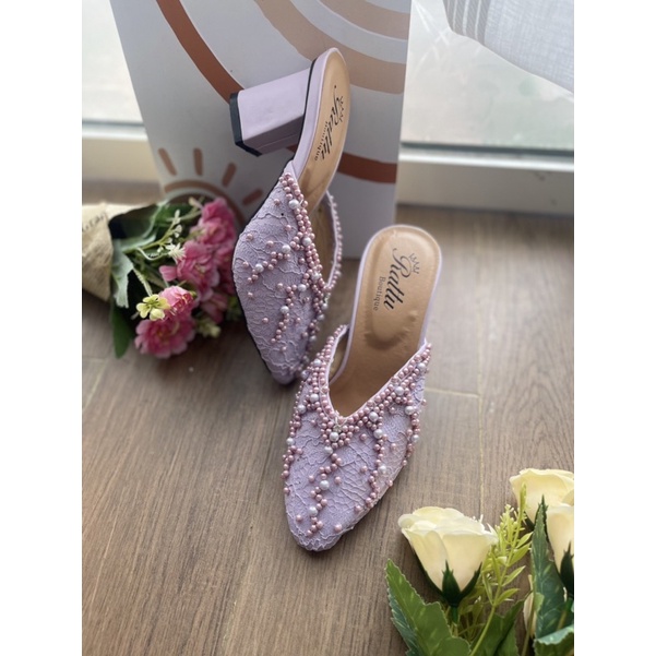 Termurah!!!! Heels 7cm brukat payet mewah Aisyah New series/ wedding shoes / sepatu pengantin / sepatu tunangan / sepatu wisuda