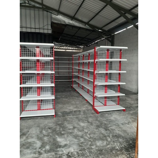 rak toko minimarket singel tinggi 2meter 6 susun