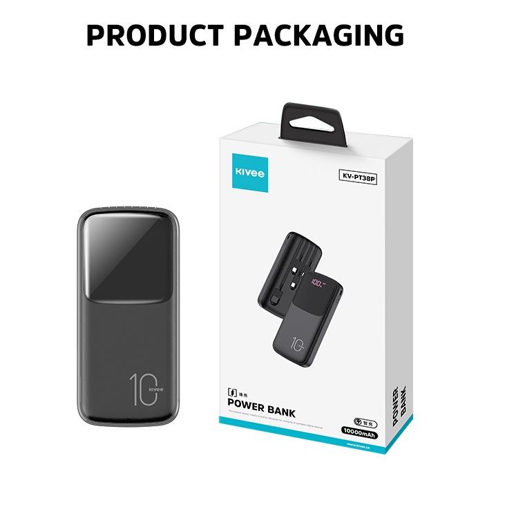 NWFI Kivee powerbank 20000 mAh 10000 mAh LED mini portable with cable fast charging power bank origi