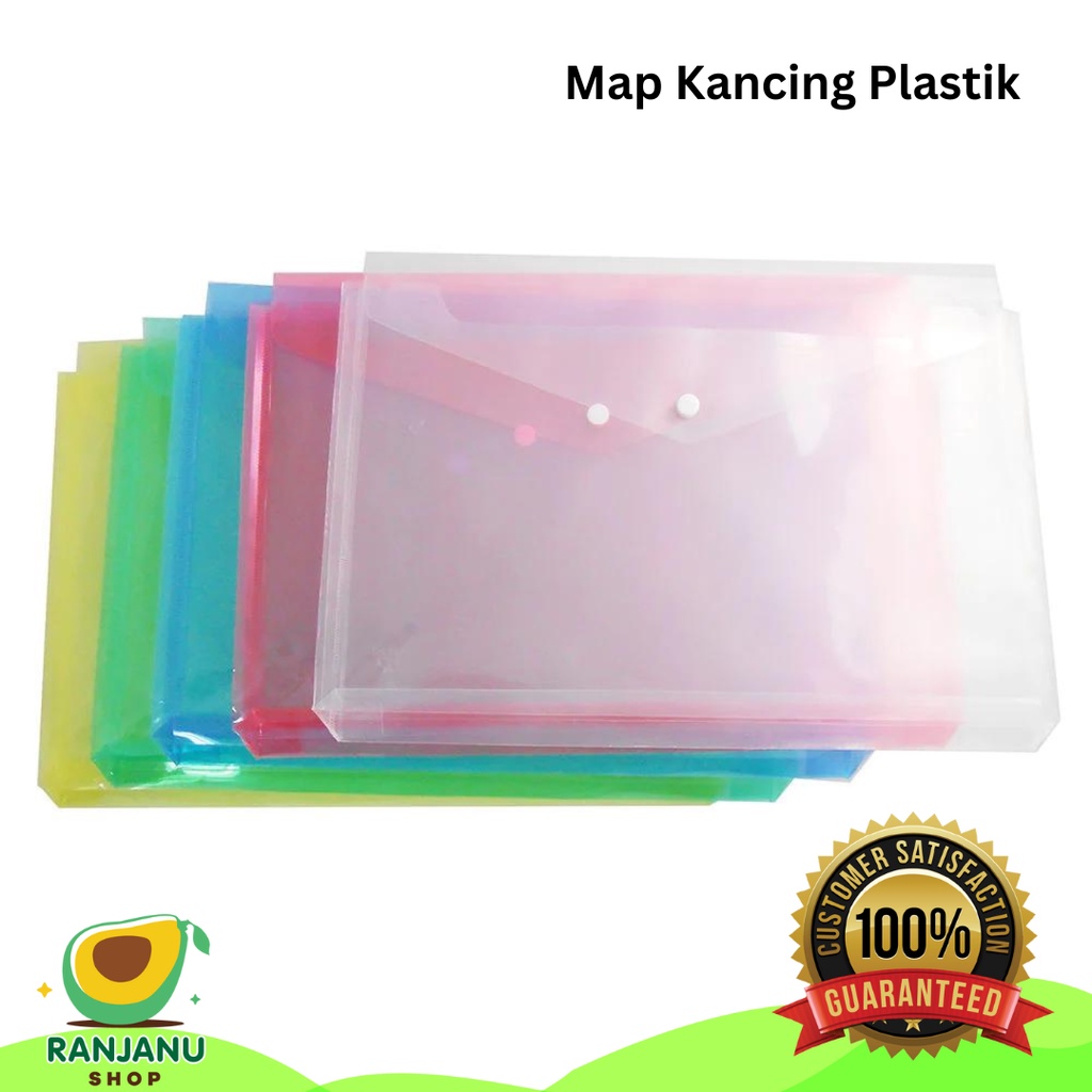 MAP PLASTIK KANCING FOLIO / MAP KANCING PLASTIK UKURAN FOLIO (Pcs)