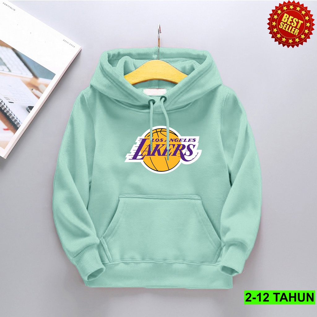 Hoodie LAKERS Anak Laki Laki Perempuan / Jaket BEST SELLER  Anak Usia 2 3 4 5 6 7 8 9 10 11 12 Tahun / Sweater LAKERS TERBARU Anak Cewek Cowok  Switer Distro Bisa COD