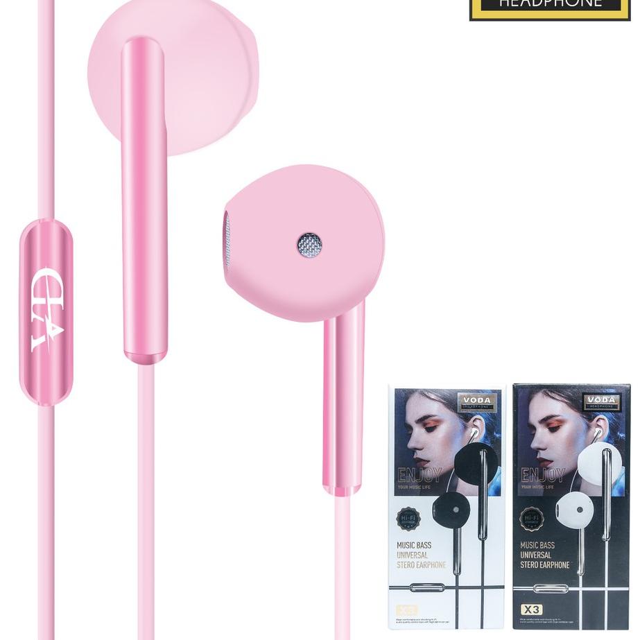 Elegant--BUDS IN-HF / HEADSET / HEDSET / HANDSFREE / EARPHONE VODA X3 BASS TERBAIK