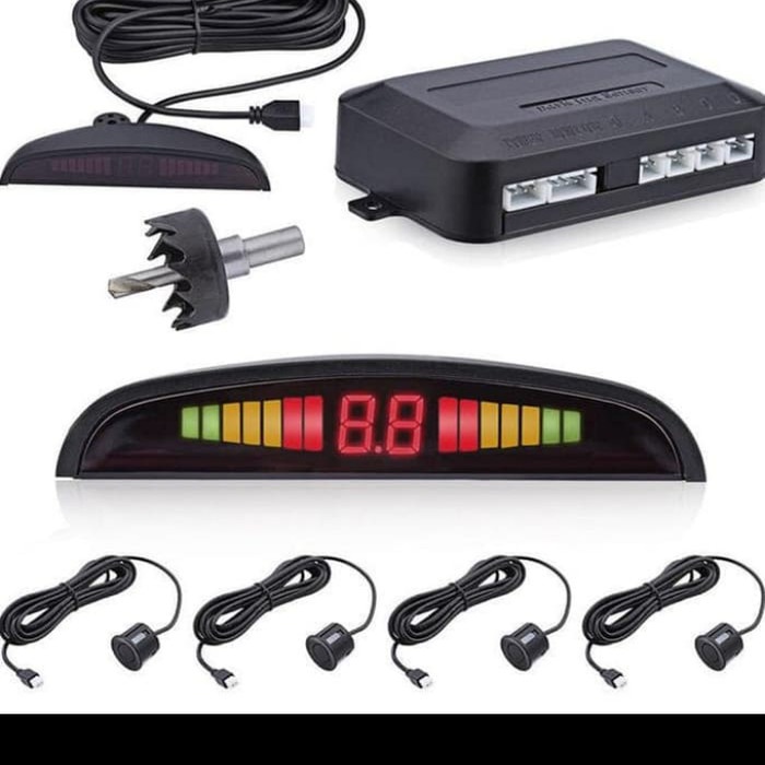 Sensor parkir mobil mundur + display 4 titik bunyi