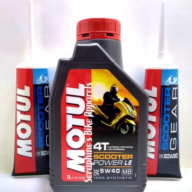 Paket Oli Motul Scooter Power Le 5W40 + Oli Gear Motul| Nmax Pcx Aerox