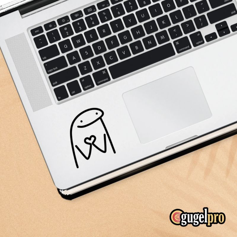 sticket meme flork stiker laptop macbook