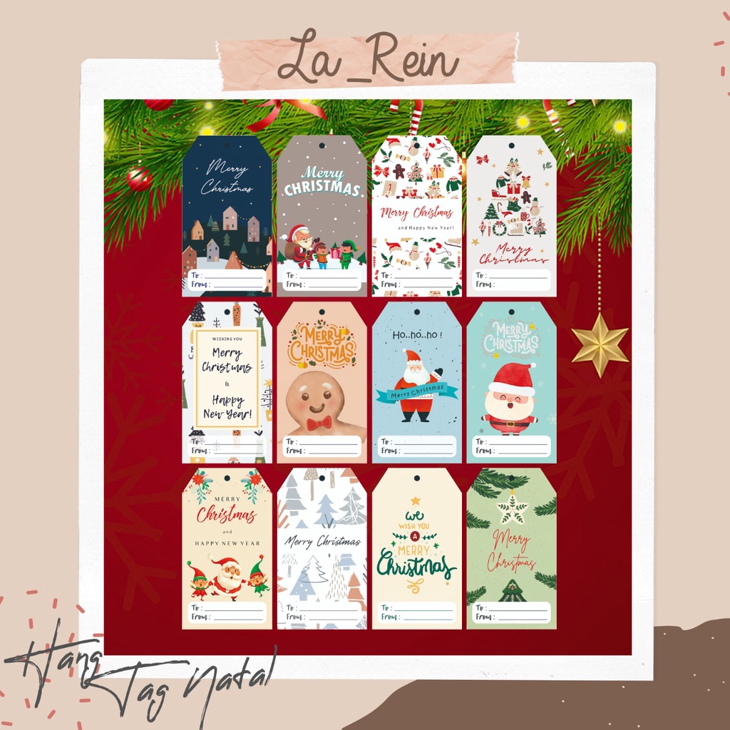 

KOMBO HEMAT PART 2!!! PAKET Hang Tag CHRISTMAS TO + FROM /Natal/Kado/Hampers /Label/Murah/Kartu/Stiker