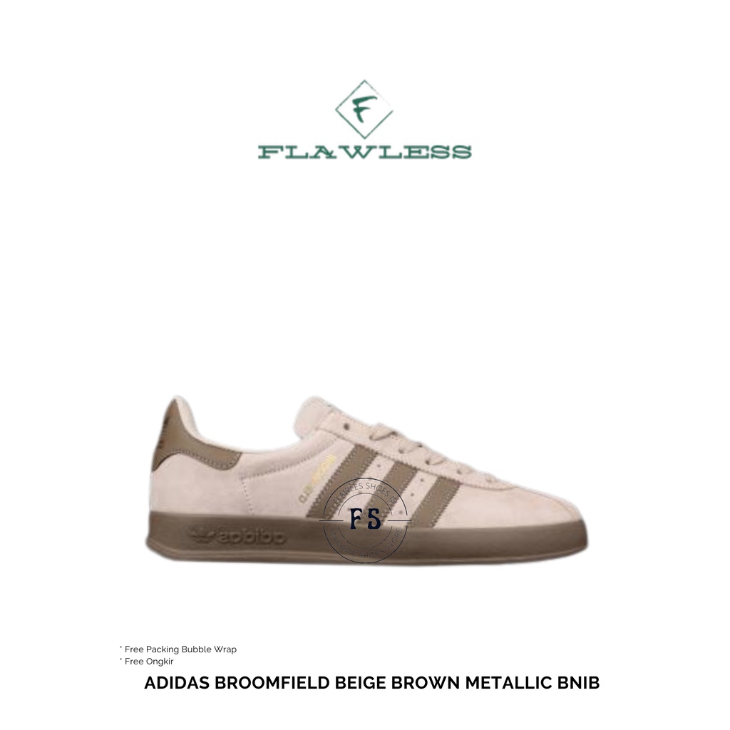 ADIDAS BROOMFIELD BEIGE BROWN METALLIC BNIB