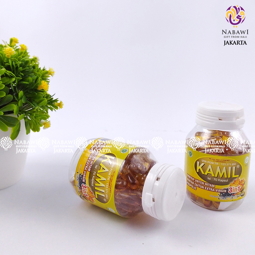 Kamil 3in1 Minyak Jinten Hitam Minyak Zaitun Propolis Suplemen Kesehatan Obat Herbal Isi 70 Kapsul