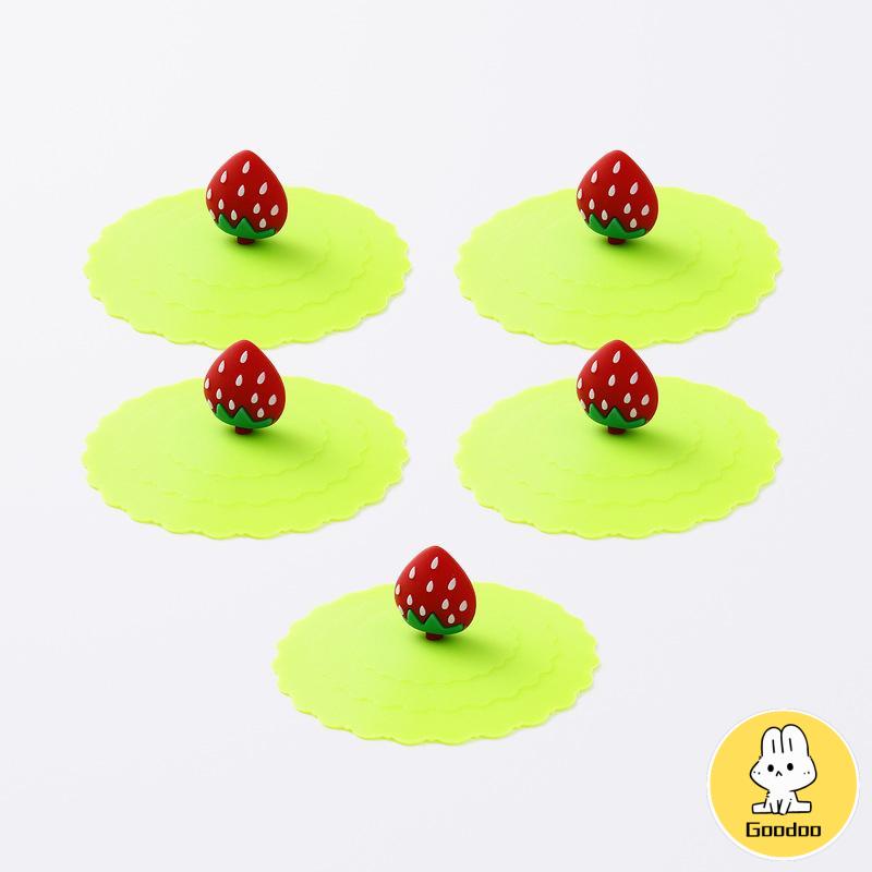 Tutup cangkir silikon Karakter Tutupan kebocoran keramik teh keramik cangkir air cangkir tutup mangkuk tertutup -Doo