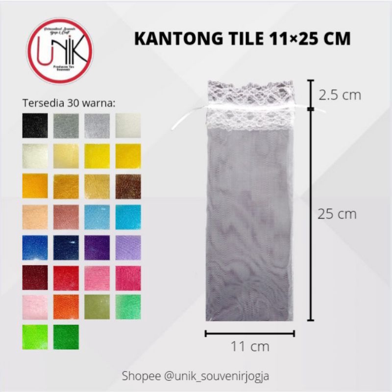 Kantong Tile Souvenir 11×25 cm untuk botol