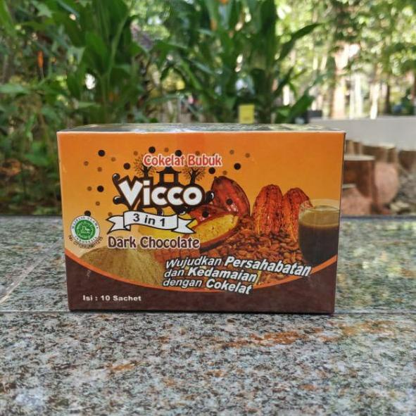 

Terlaris.. Vicco Cokelat bubuk 3in1 sachet Siap Saji | Varian Milk & Dark | by. Puslit Jember | Kopi Kakao Shop 85