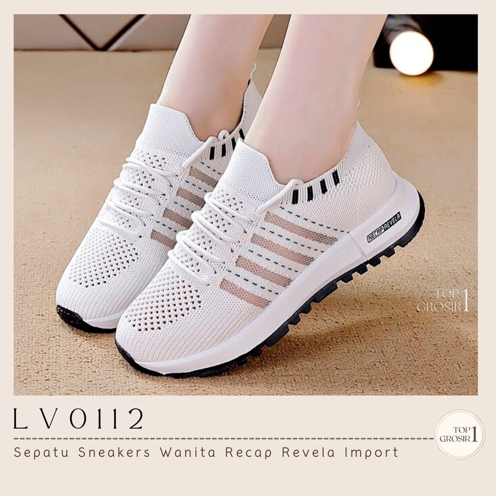 TOPGROSIR LV0112 Sepatu Wanita Sneakers Motif Revela Import