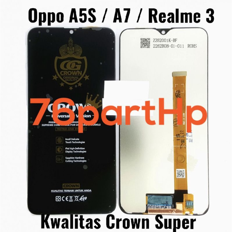 Lcd Touchscreen Fullset kwalitas Crown Super Oppo A5S A7