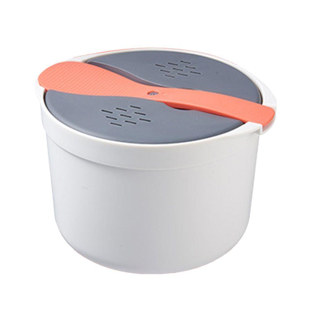 R-FLOWER Rice Cooker Microwavable Untuk Pelajar Pekerja Kantor Wadah Makanan Lunch Box