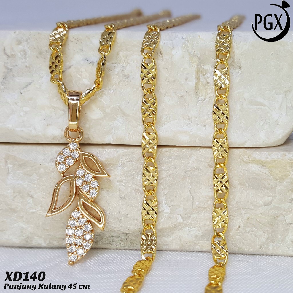 PGX Kalung Wanita Xuping Aksesoris Fashion Perhiasan Lapis Emas Premium - XD140