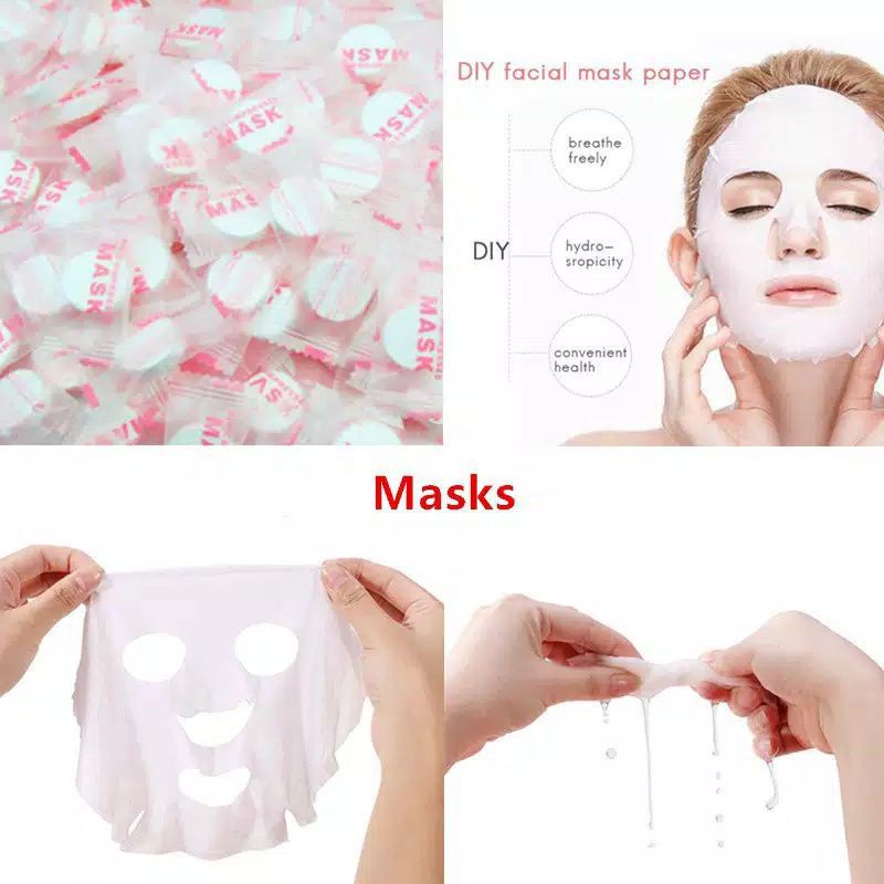 Compressed Paper Mask Sheet / Tablet Mask / Masker Kertas / Masker Topeng F860