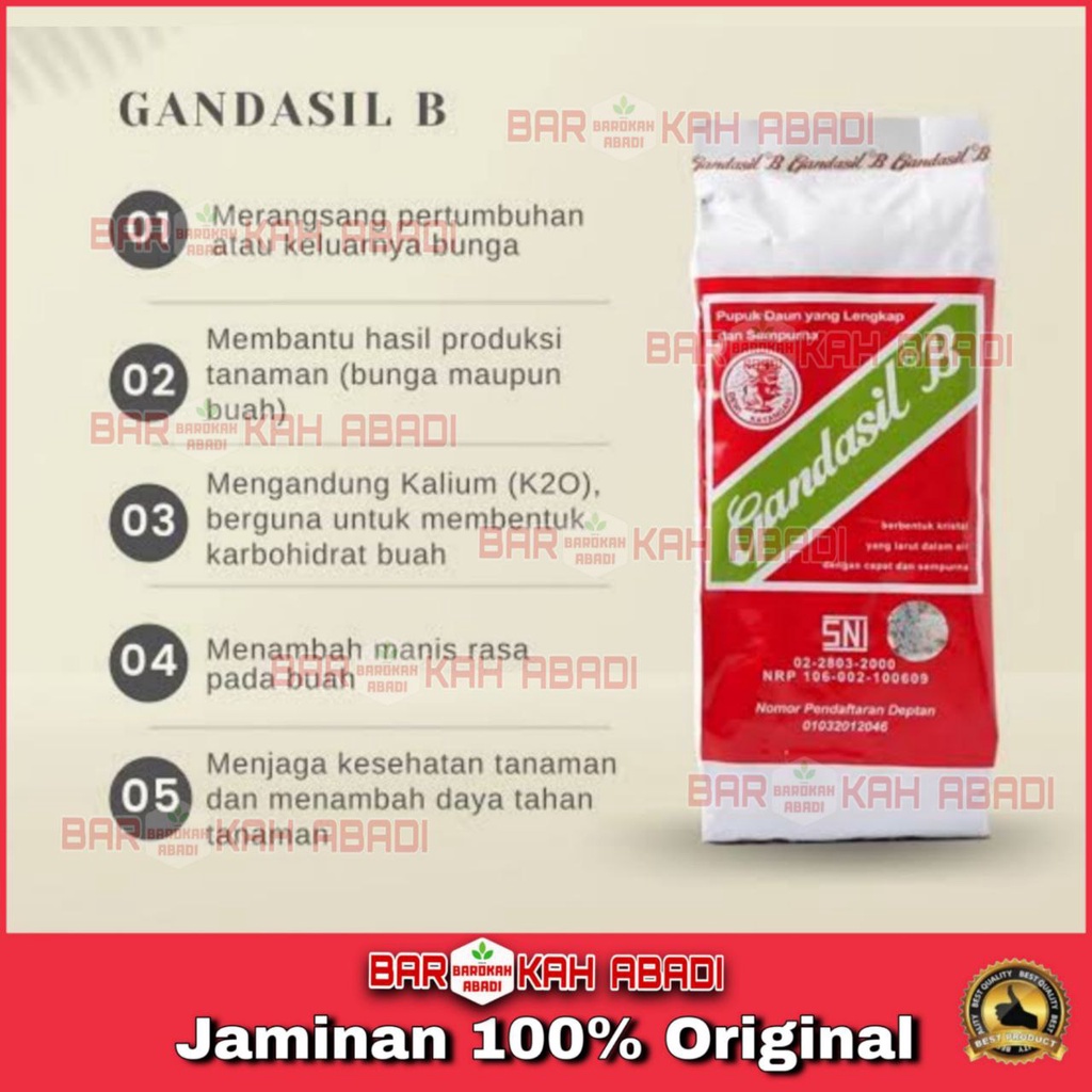 REPACK Pupuk Gandasil Buah 25gram | Gandasil B 25gram