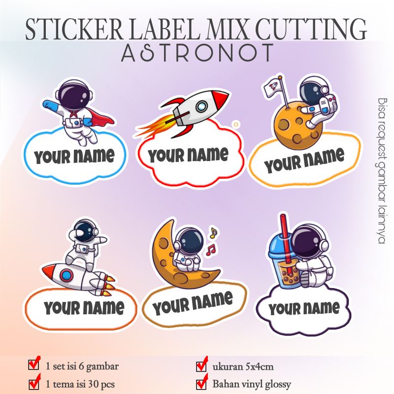 

STIKER LABEL MIX ASTRONOT