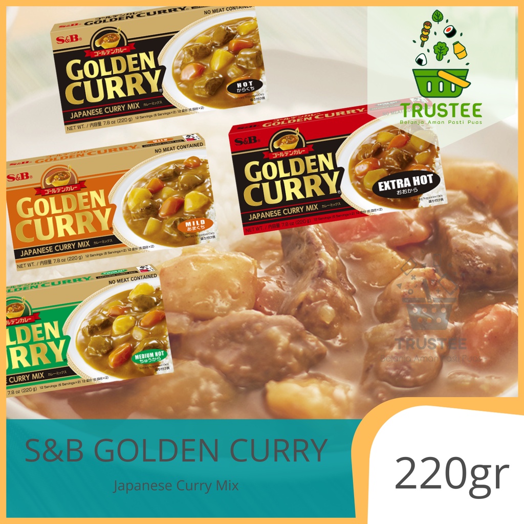 S&amp;B Golden Curry Sauce Mix 220gr / Bumbu dapur saus kari kare import impor jepang