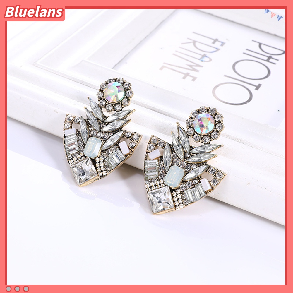 Anting Tusuk Aksen Berlian Imitasi Gaya Bohemian Untuk Wanita