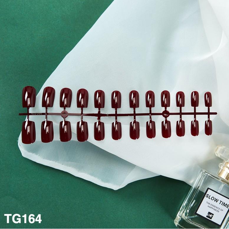 24 Pcs Kuku Palsu Polos Glossy Matte Nude TG164  / Fake Nails Manicure / Nail Art Kuku Palsu