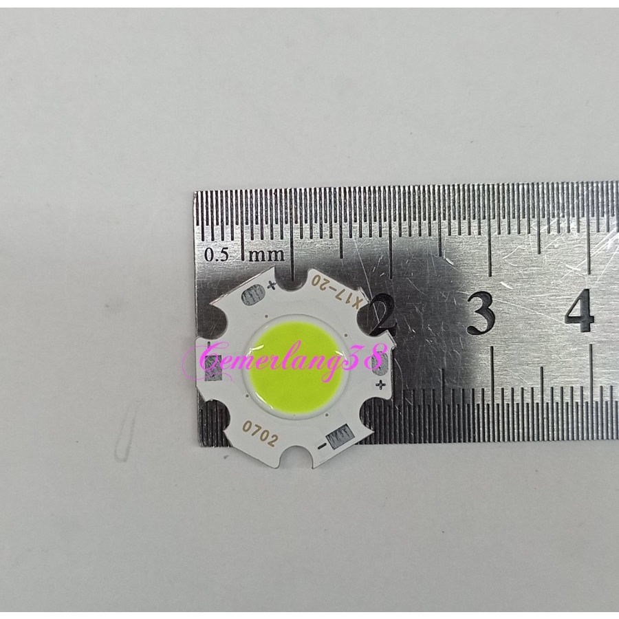 HPL 7W COB / High Power Hijau 10-20 mm LED 7 Watt Chips On Board green