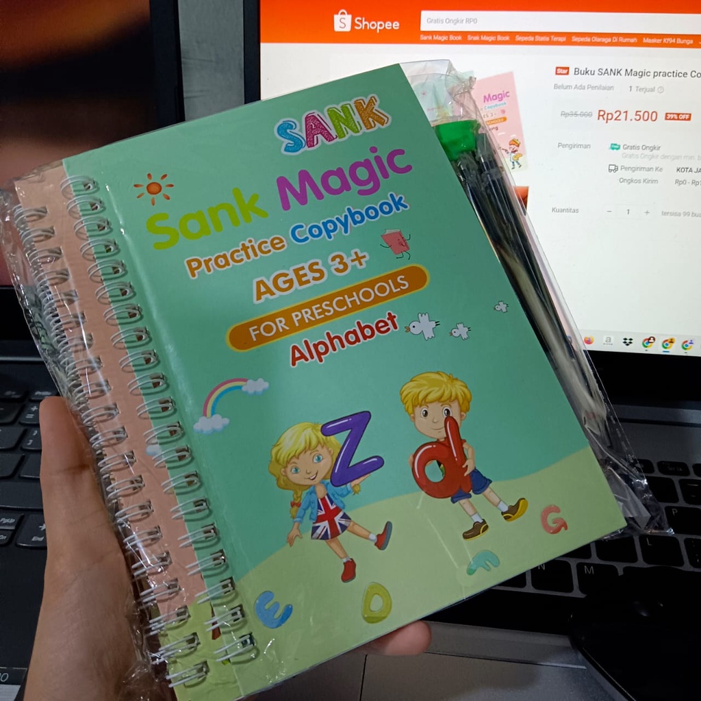 Buku SANK Magic practice Copybook Buku panduan anak TK