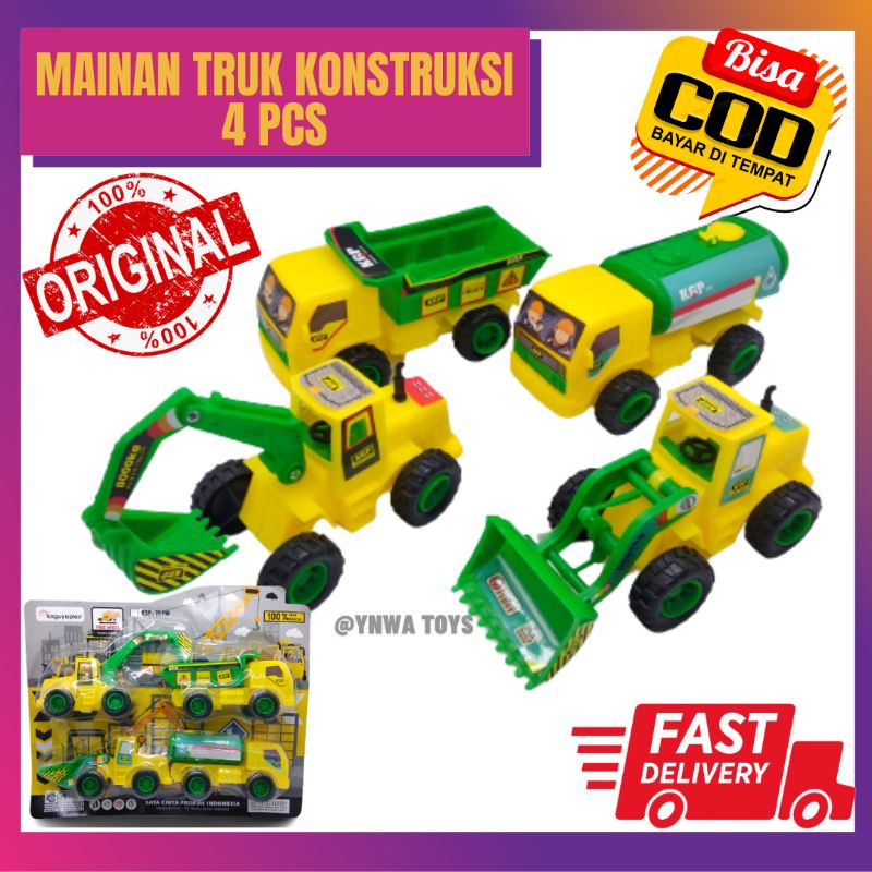 MAINAN ANAK MOBIL MOBILAN TRUK KONSTRUKSI EXCAVATOR BULDOZER BULDOSER SET/MAINAN ANAK TRUK BEGO/MAIN