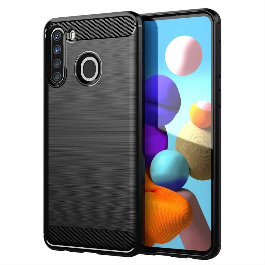 CASE SLIM FIT CARBON IPAKY SAMSUNG A21 SOFTCASE - GA