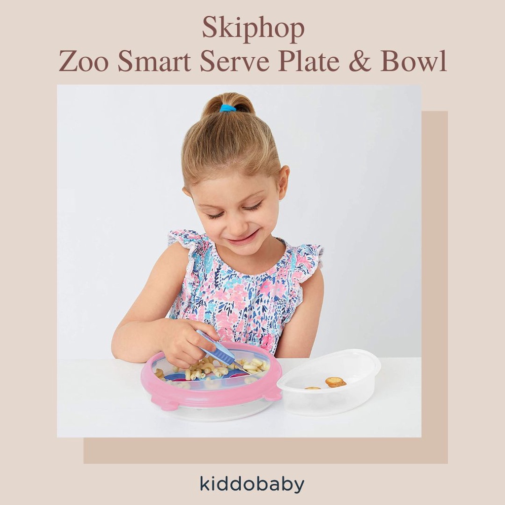 Skiphop Zoo Smart Serve Plate &amp; Bowl | Piring Makan Anak