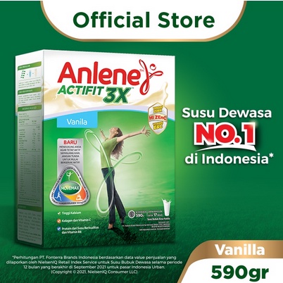 Anlene Actifit Vanila / Coklat 590gr /Toko Makmur Online