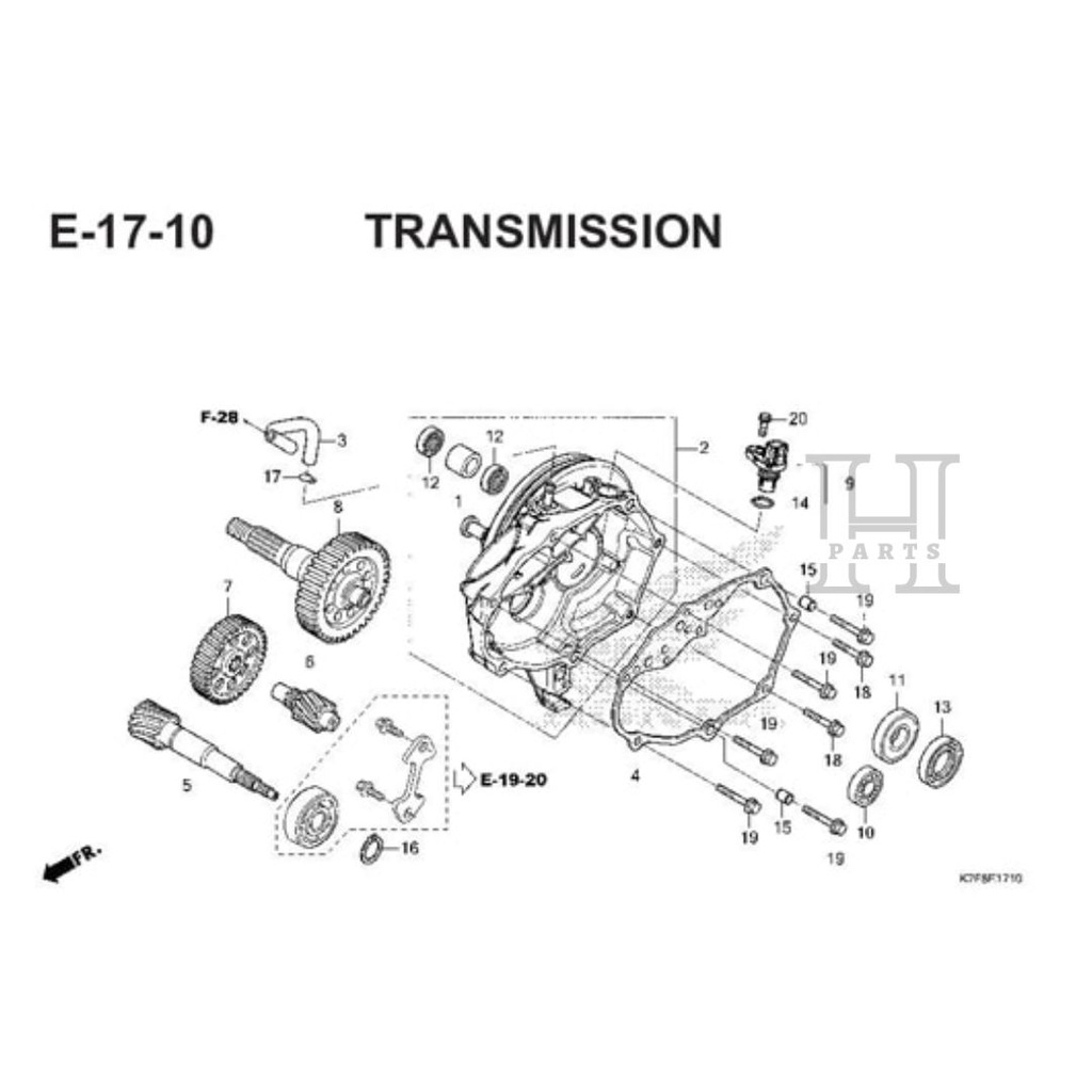 PAKING MESIN BLOK GARDAN PER PAK TRANSMISI GASKET MISSION CASE BEAT K1A SCOOPY K2F GENIO K0J 21395-K1A-N01 ASLI ORIGINAL AHM HGP HONDA