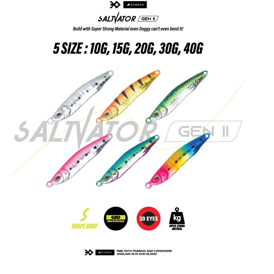 "TBR.18Oc22ᶻ" Micro Jig Lure Exodus Saltvator Gen II - Dotted White