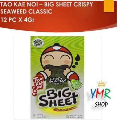 

New Collection--Tao Kae Noi Big Sheet Crispy Seaweed 4 Gr Classic or Spicy Flavour or Japanese Sauce