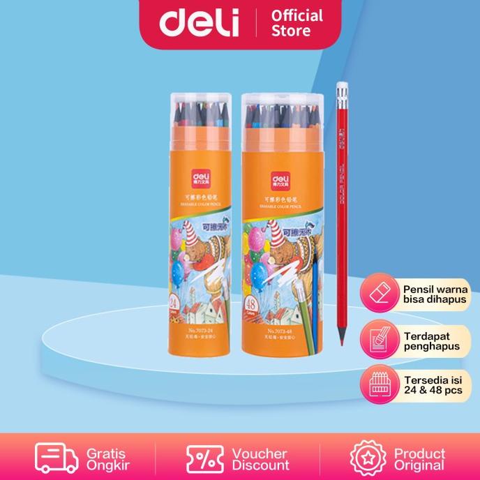 

(COD) Deli Erasable Colored Pencil / Pensil Warna dapat di hapus 7073