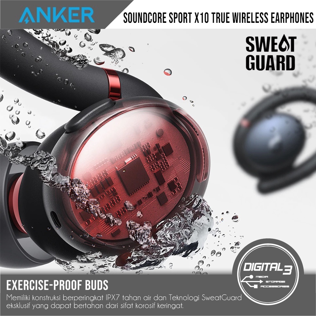 Anker Soundcore Sport X10 Bluetooth Wireless Earphone IPX7 TWS A3961