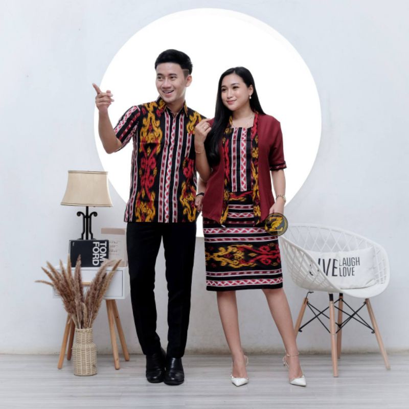 Batik couple Atasan Wanita Seragam Kerja Trending New Arrival M L XL