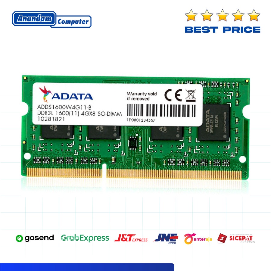 Adata Sodimm DDR3L 4GB 12800 1600Mhz