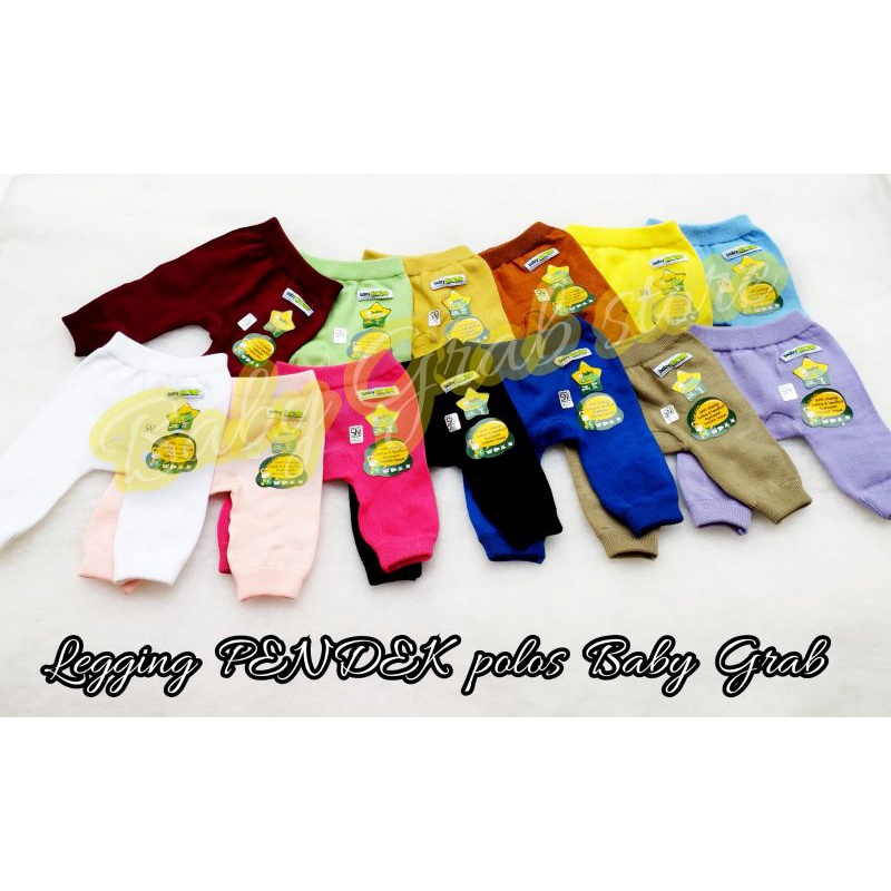 Celana legging PENDEK polos Baby Grab/Legging rajut polos bayi newborn lembut dan nyaman