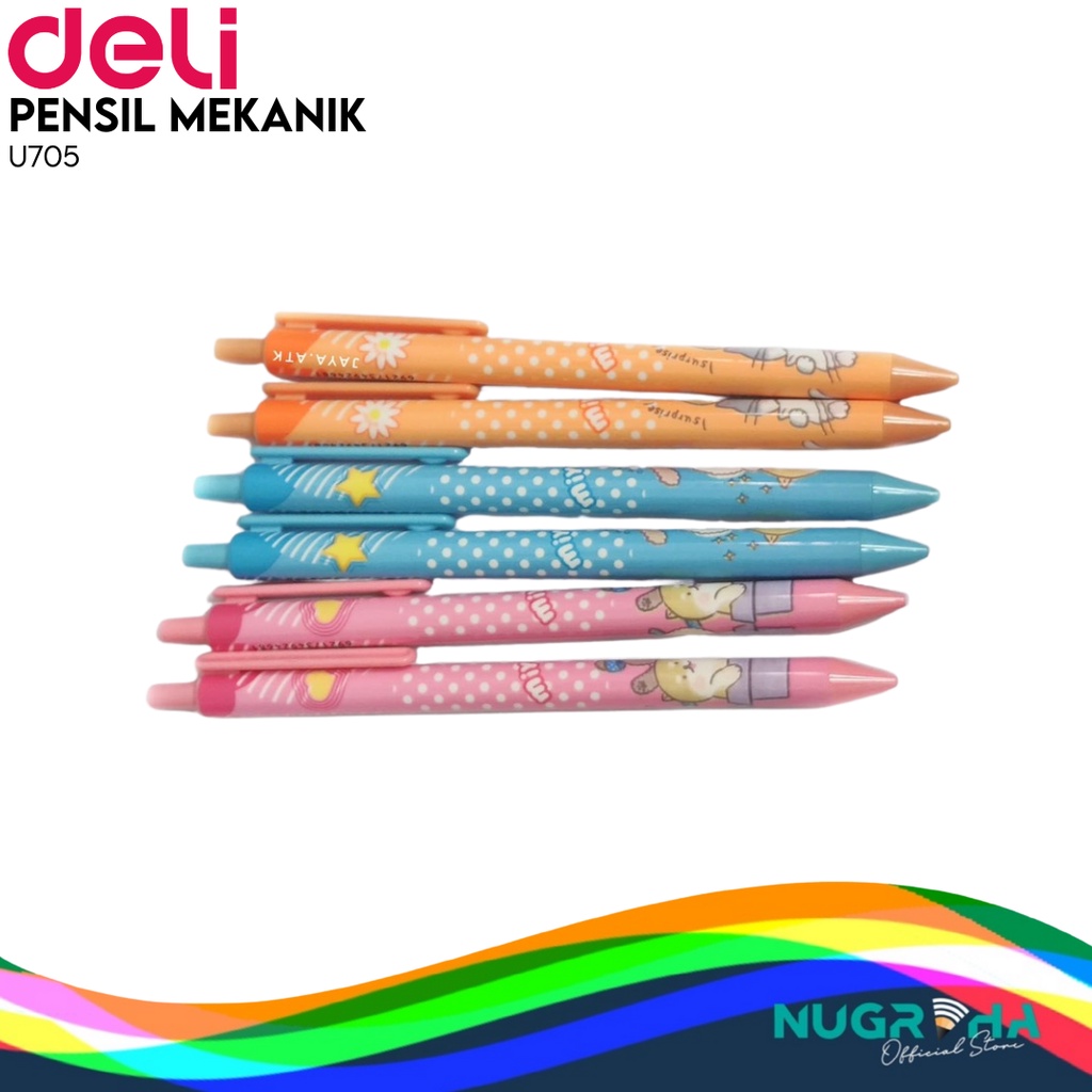 

Deli Propelling Pencil Pensil Mekanik U705 Miyou