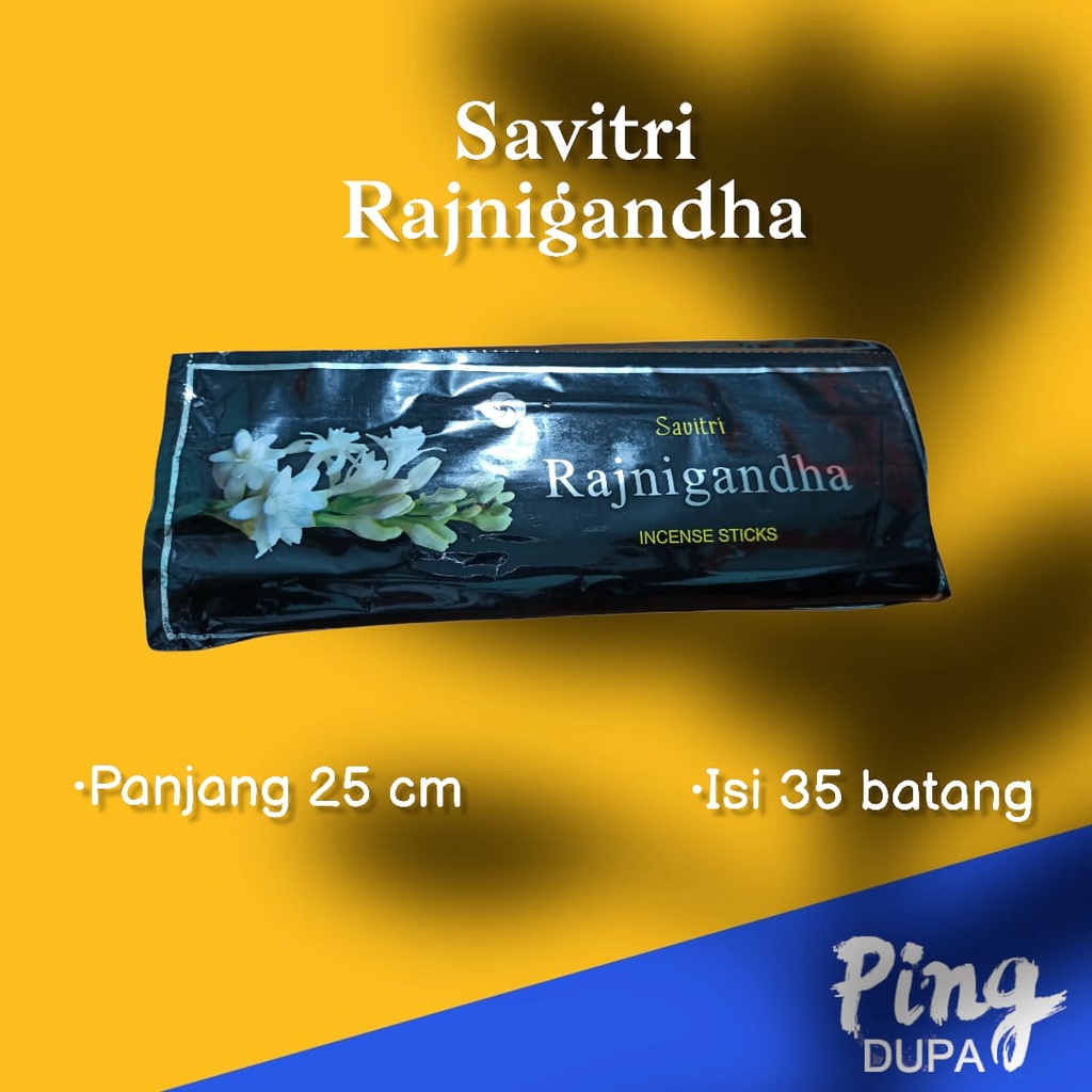 Dupa Hio Sedap Malam Rajnigandha Renteng isi 35 batang By Savitri India