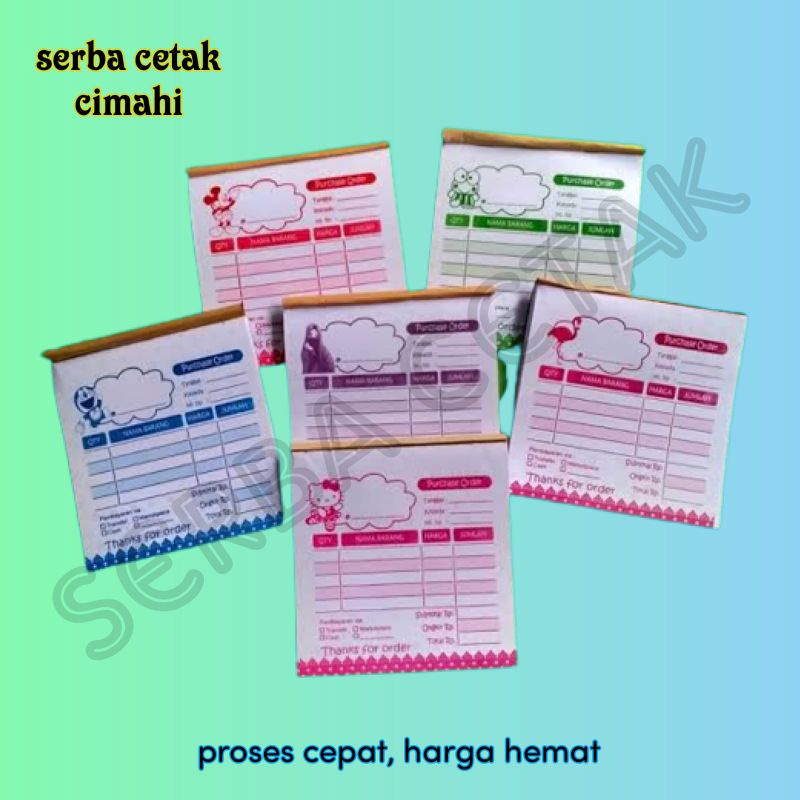 

Nota Custom Pakai Nama Toko Sendiri Rangkap 2 Ukuran 1/6 Folio