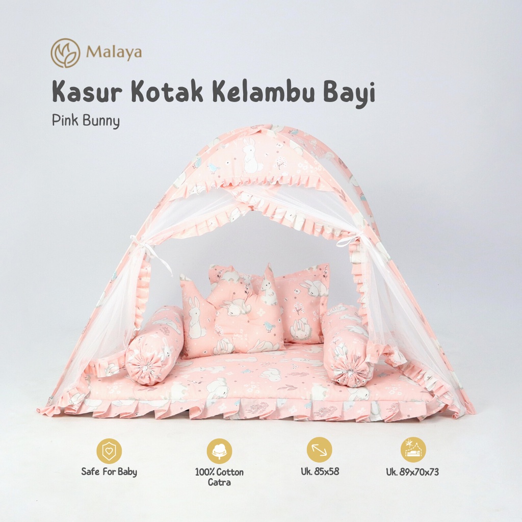 MALAYA BABY KASUR KOTAK SET KELAMBU / KASUR BAYI SET KELAMBU / KASUR BABY SET KELAMBU / ALAS TIDUR BAYI BAYI SET KELAMBU BANTAL GULING BISA DI LEPAS / ALAS TIDUR BAYI EMPUK / PERLENGKAPAN TIDUR BAYI / KADO KELAHIRAN BAYI / KELAMBU BAYI ANTI NYAMUK