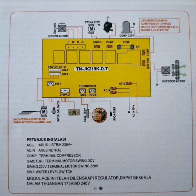 PCB Modul Multi AC Kaset Universal Ceiling Cassete