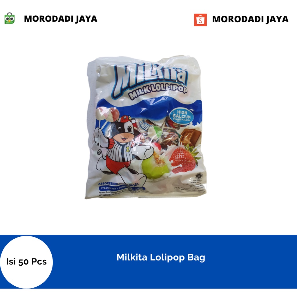 

Permen MIlkita Lolipop Refill Bag / Sack (50 Pcs)