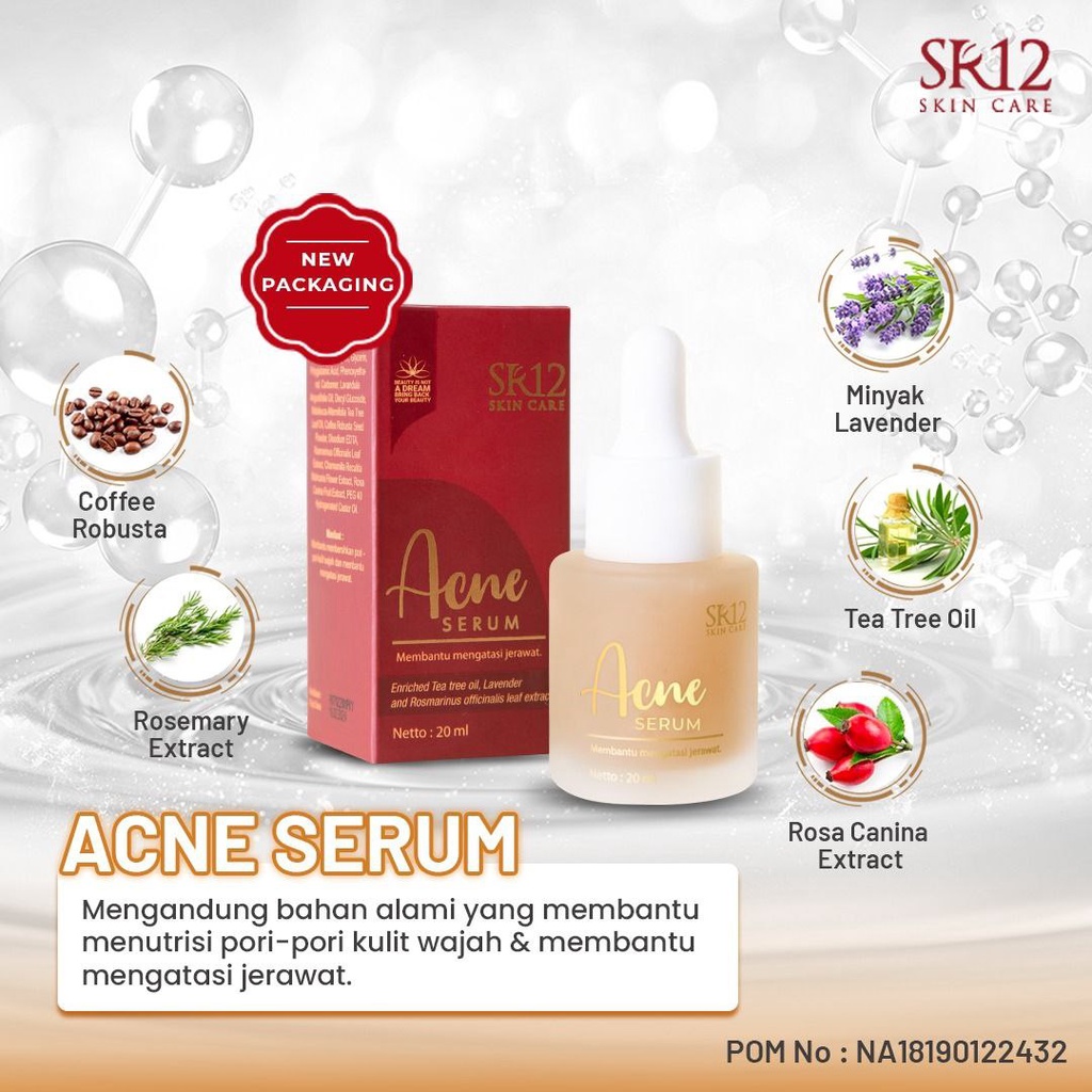 SR12 Acne Serum 20ml Serum Wajah Muka Jerawat Ampuh Atasi BPOM Aman