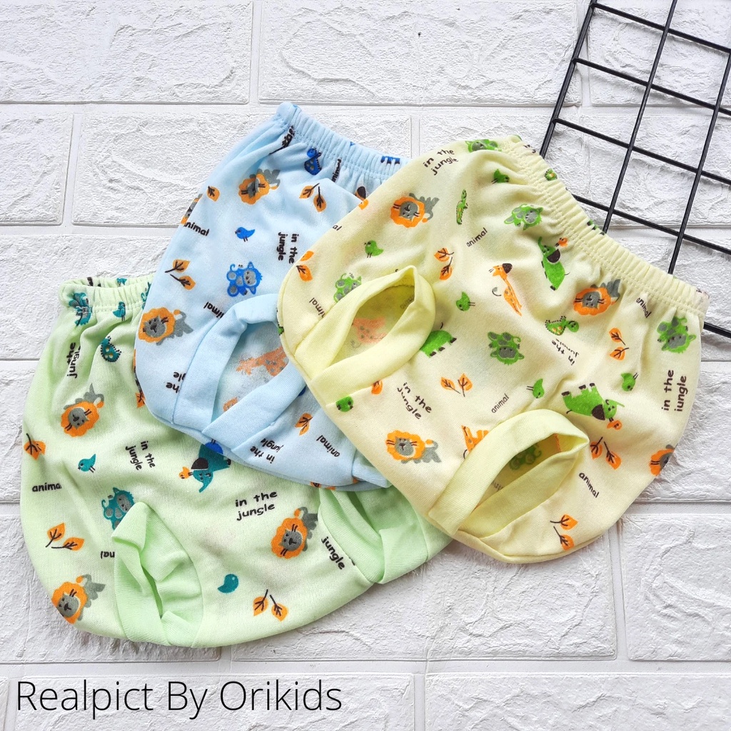 3 PCS Celana Kacamata Bayi 0 6 Bulan Lusinan Laki-Laki Perempuan Motif Murah Tebal