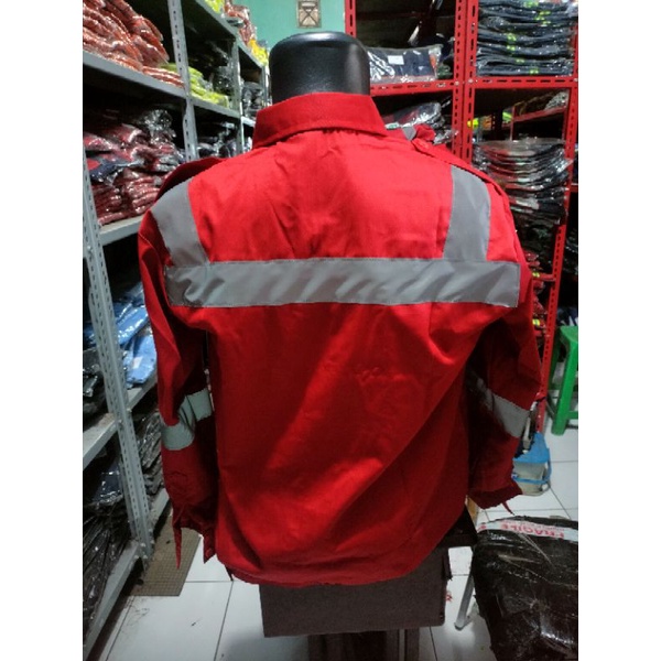 SERAGAM SAFETY MERAH SCOTLIGT BESAR 5CM RESLETING