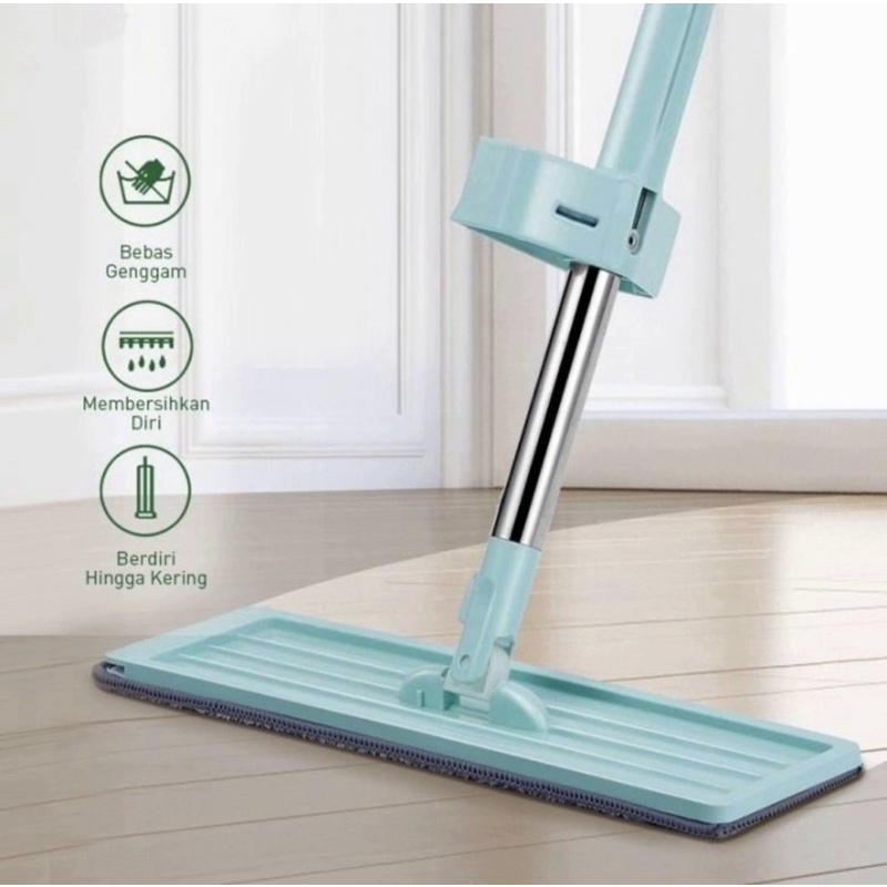 Alat pel lantai Flat Mop - Pel Lantai Mop 360 Rotasi - Pal Lantai Flat -